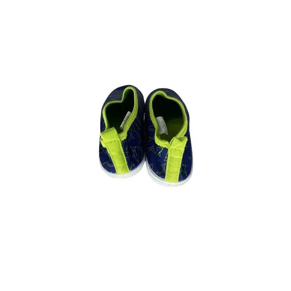 Revo Boys Youth Blue Green Shark Print Slip-On Water Shoes